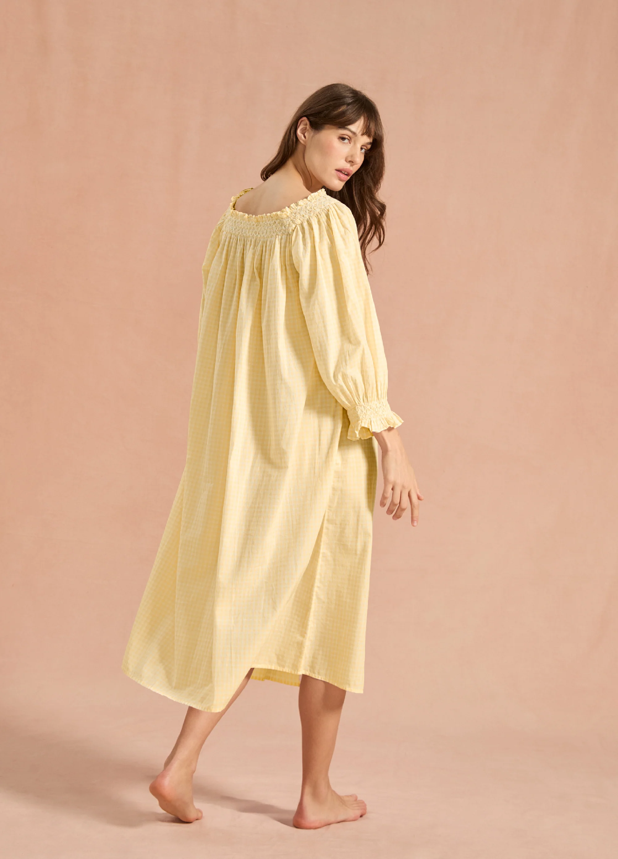 Clara - Buttercup Yellow Gingham - Image 4